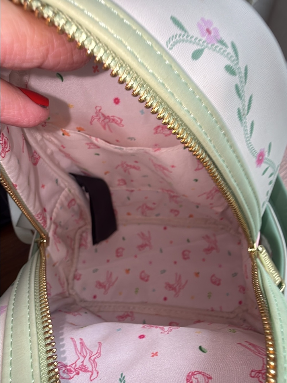 Loungefly Pink & Mint Bambi Kids Mini Backpack - Picture 10 of 13
